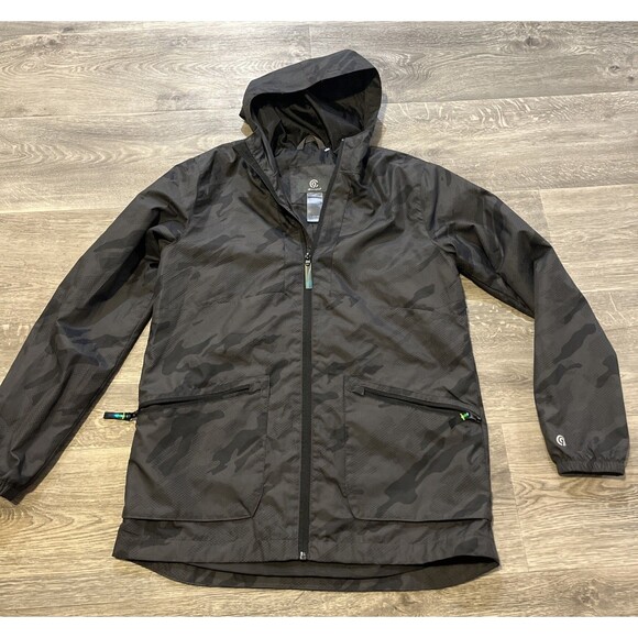CHAMPION C9 Boys Youth Black Gray Windbreaker Camouflage Hooded Large L (12-14) - Picture 2 of 9